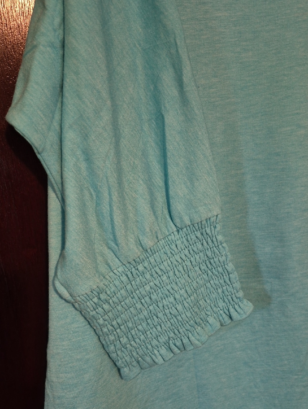 NEW Turquoise Top XL    3/4 Sleeve DOKOTOO - Picture 4 of 7
